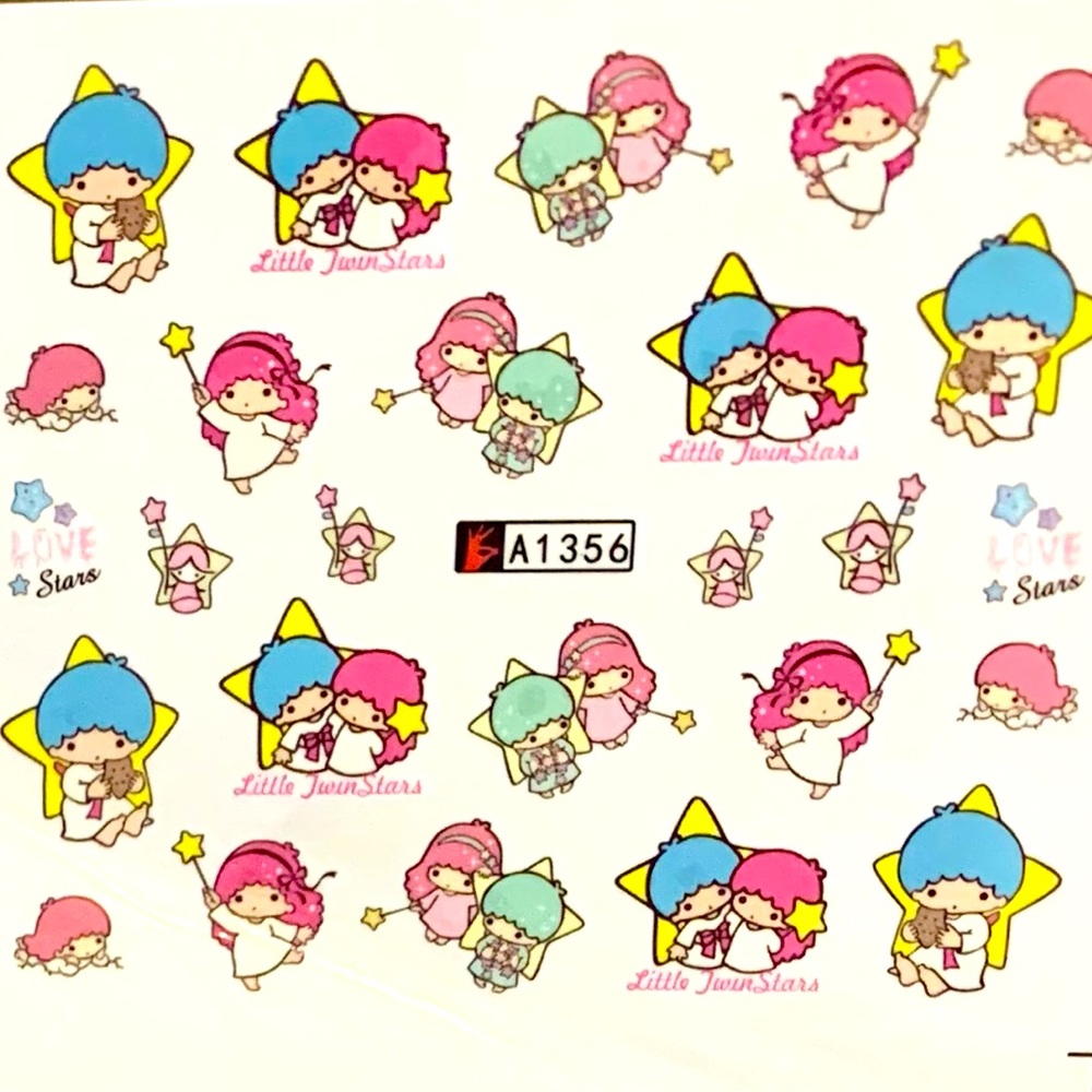 💌BO/GO$4 Little Twin Stars Nail Water transfers